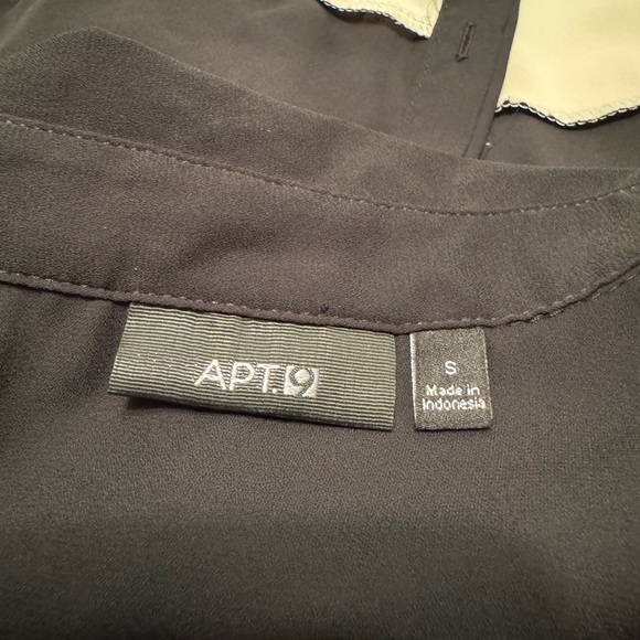 APT. 9 Sleeveless Blouse Small cream and black - Picture 4 of 4